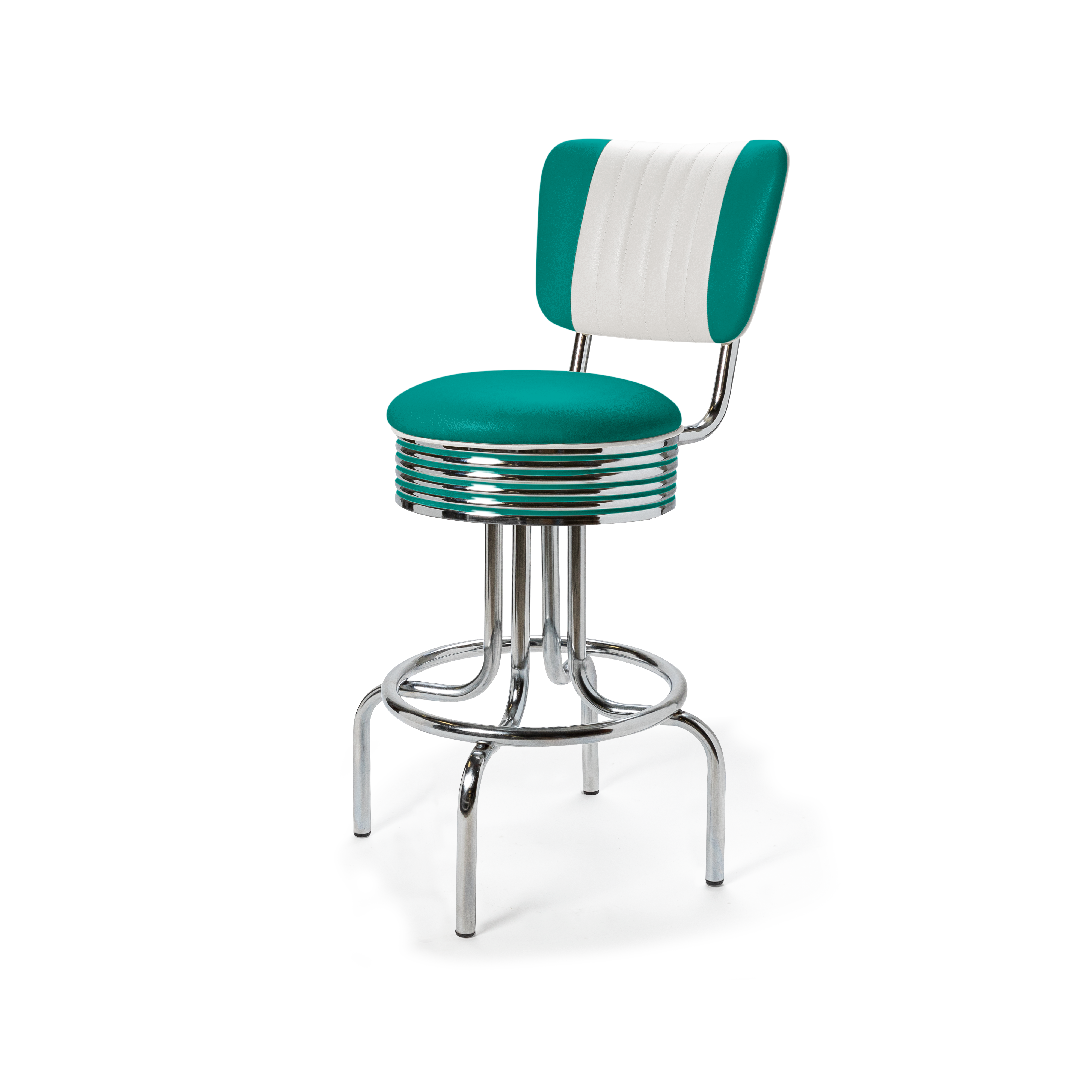 Airline - 66cm - Dossier Cannelé - Liseré Blanc coloris Bleu pétrole