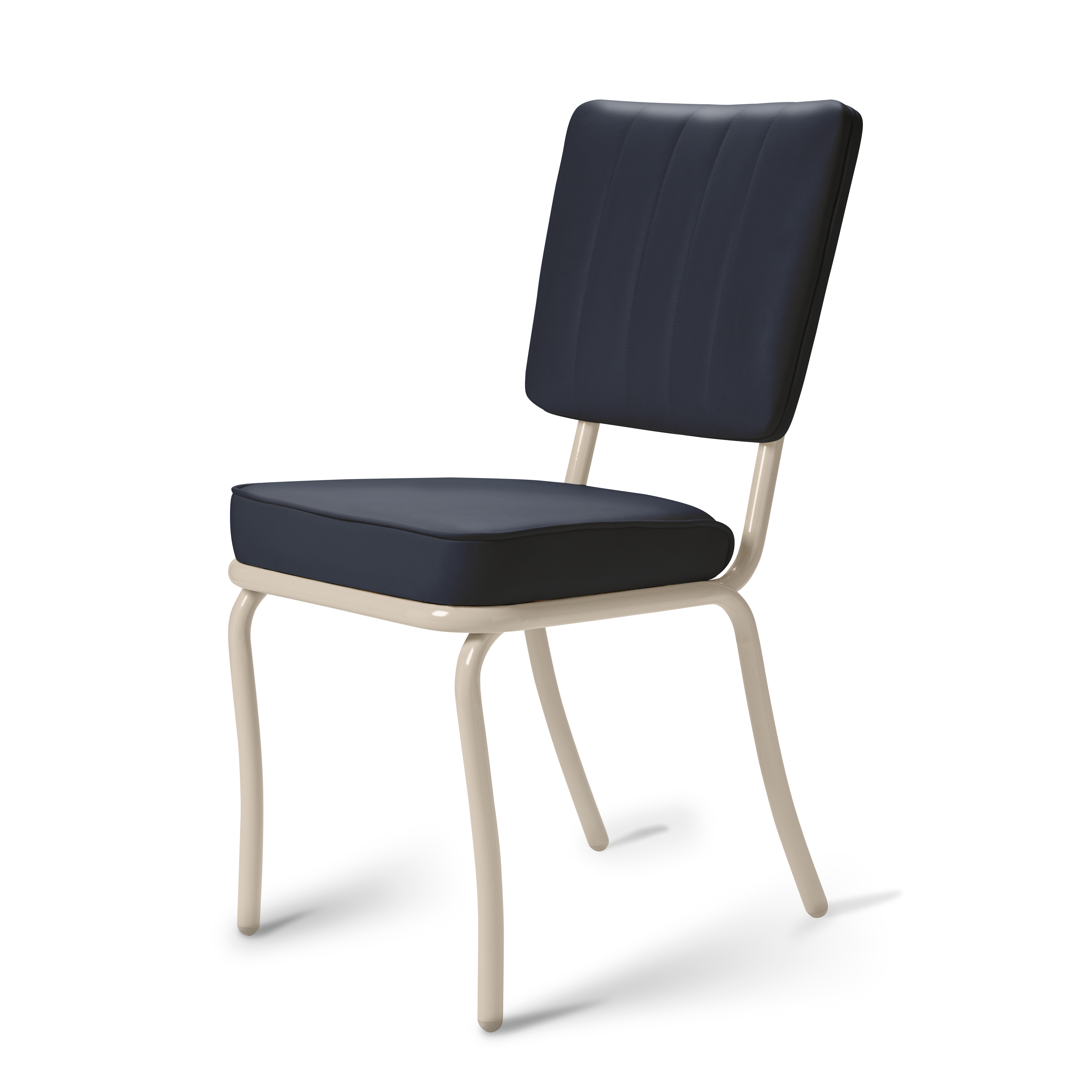 Arcade - Structure Blanc Cassé - Liseré ton sur ton coloris Bleu marine