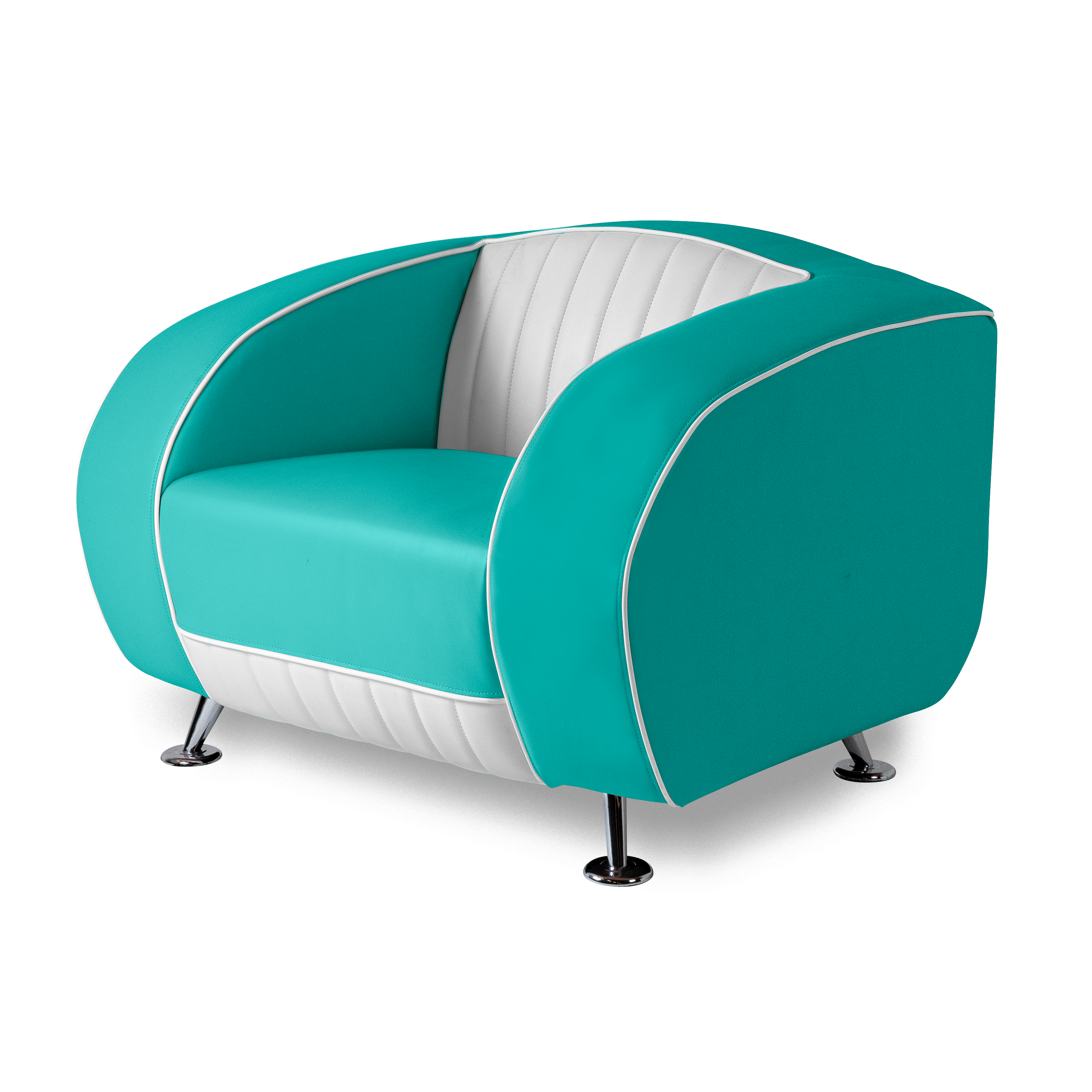 Delucas - Dossier Cannelé - Liseré Blanc coloris Turquoise