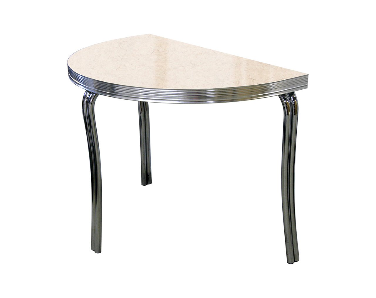 WO-12 - Demi-Table Murale Ronde coloris Blanc antique