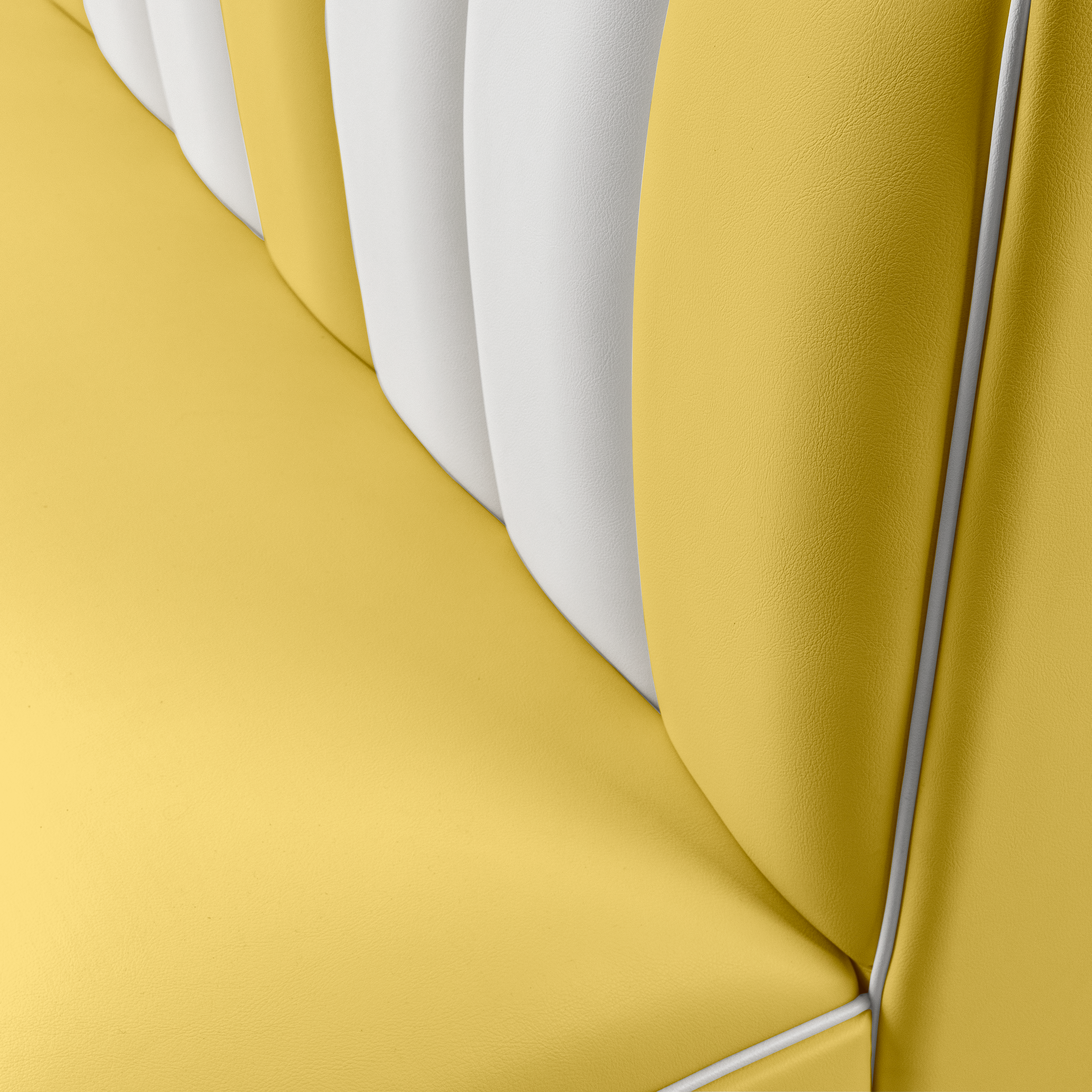 Banquette Diner coloris Jaune - détail couture