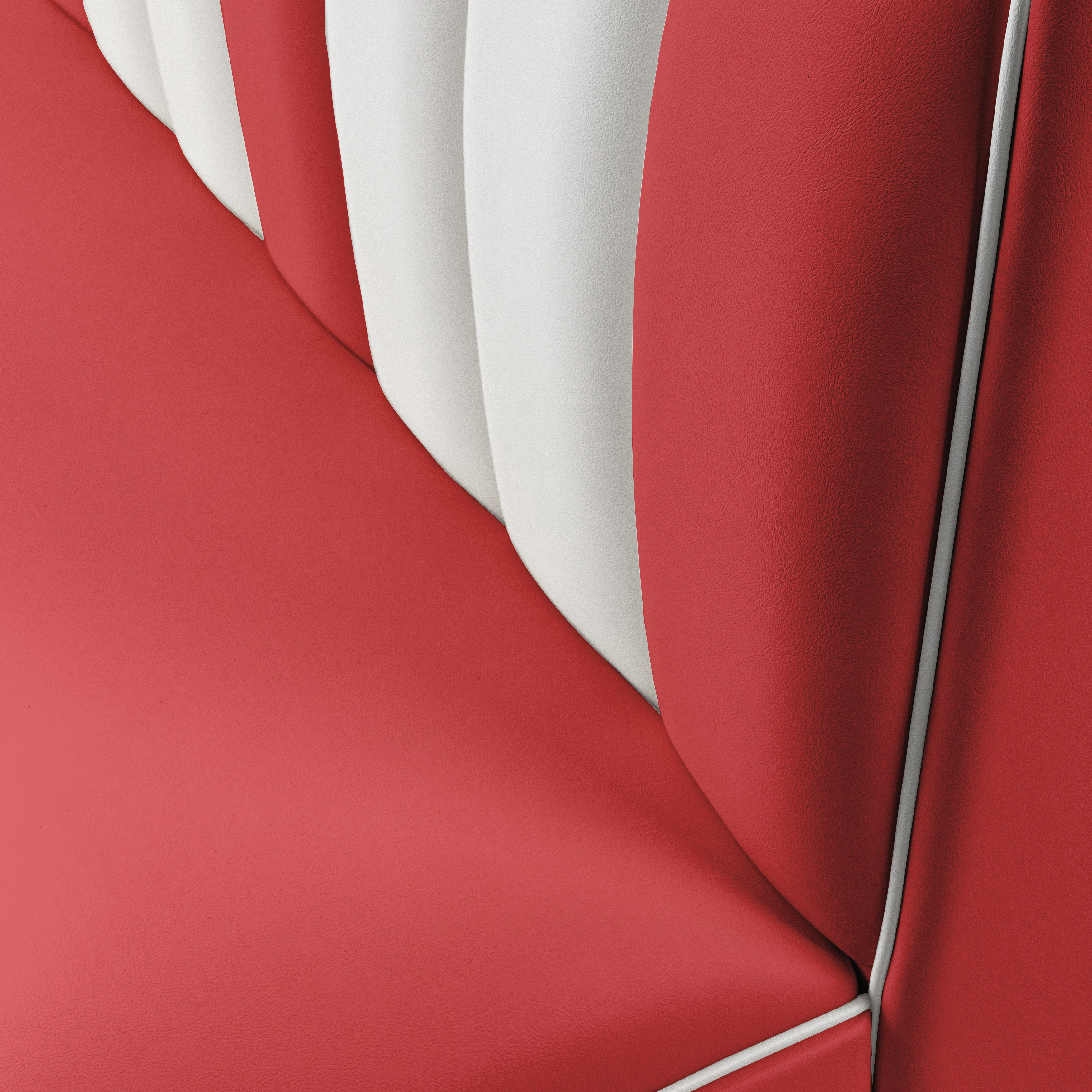 Banquette Diner coloris Rouge - détail couture