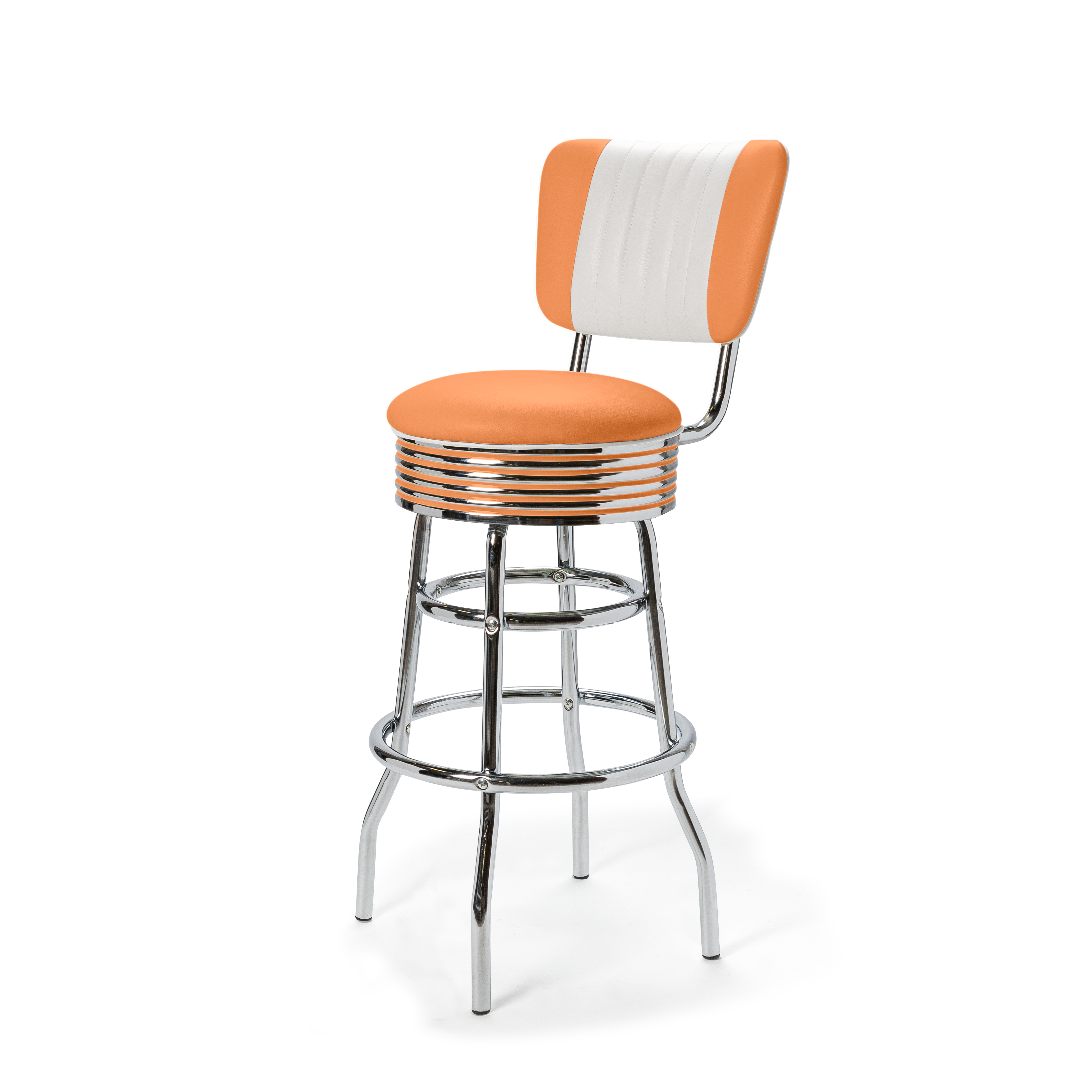 Palace - 77cm - Dossier Cannelé - Liseré Blanc coloris Orange