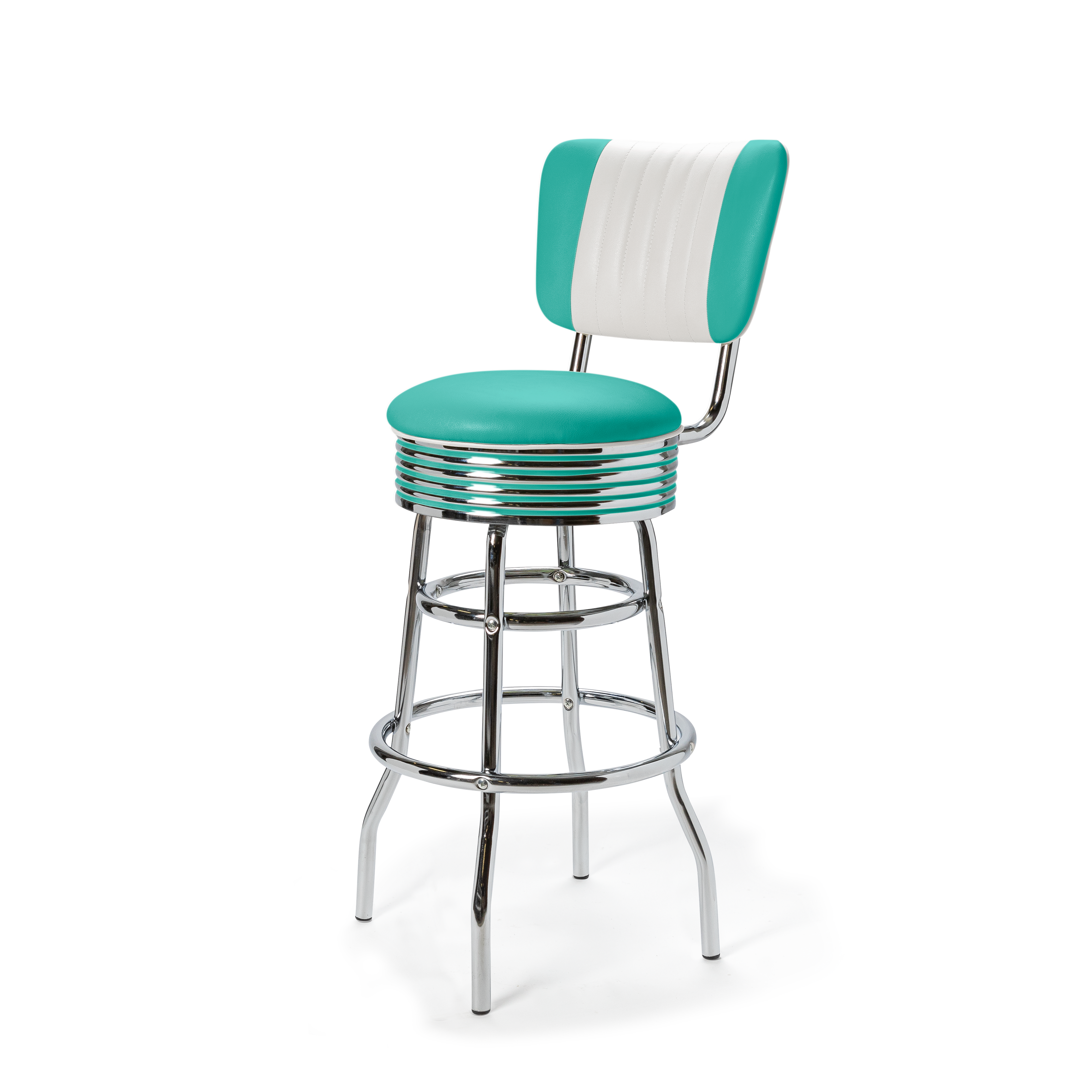 Palace - 77cm - Dossier Cannelé - Liseré Blanc coloris Turquoise