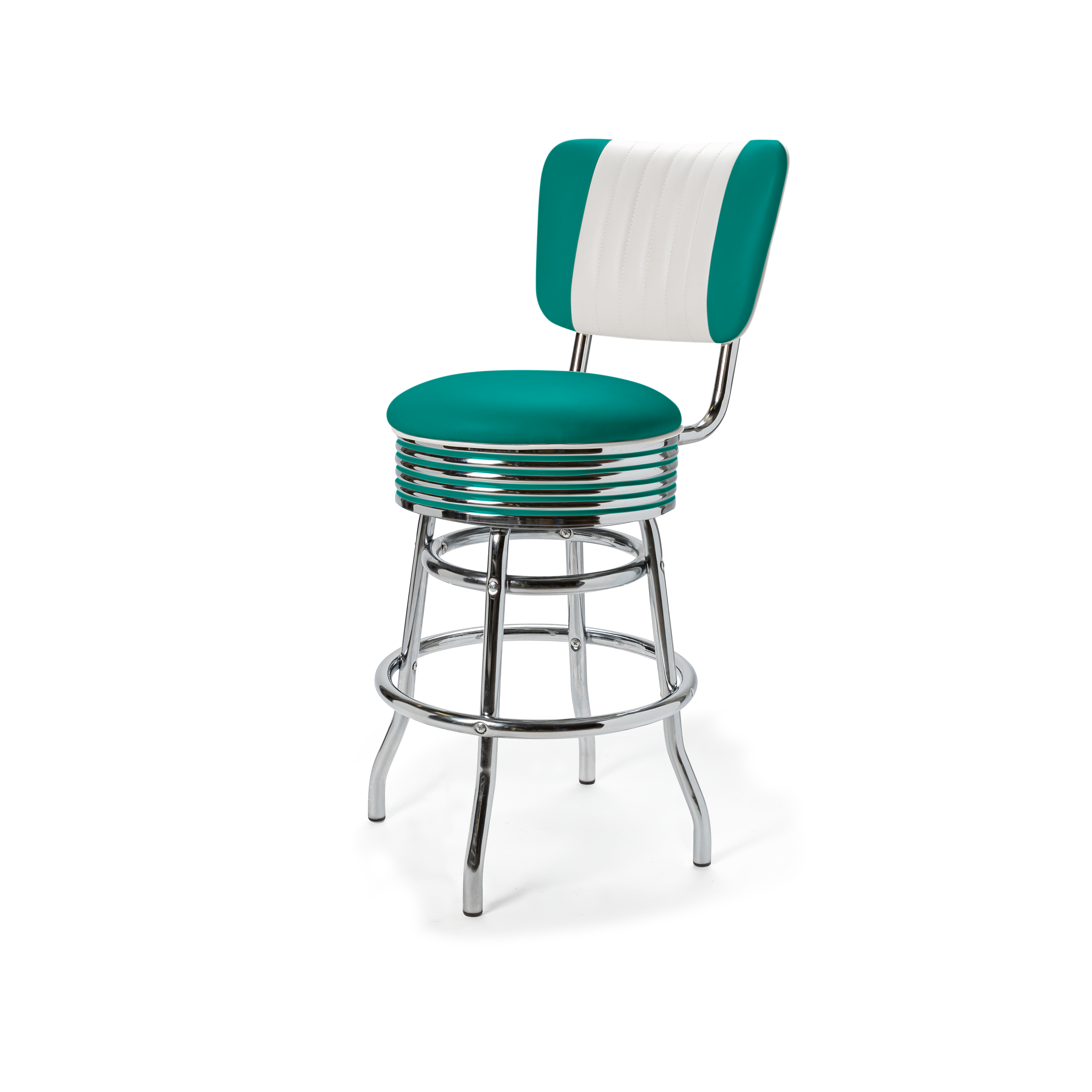 Palace - 66cm - Dossier Cannelé - Liseré Blanc coloris Bleu pétrole