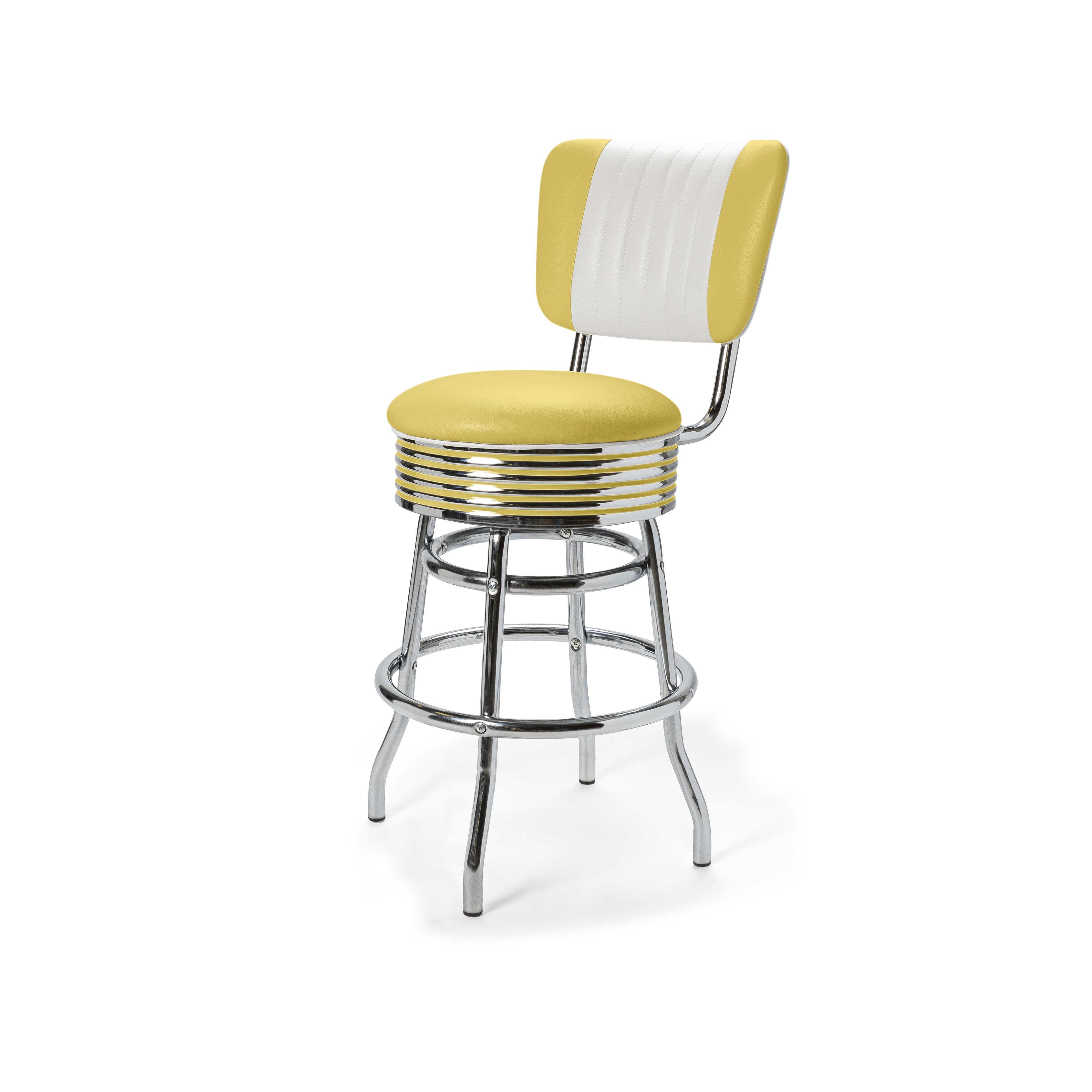 Palace - 66cm - Dossier Cannelé - Liseré Blanc coloris Jaune