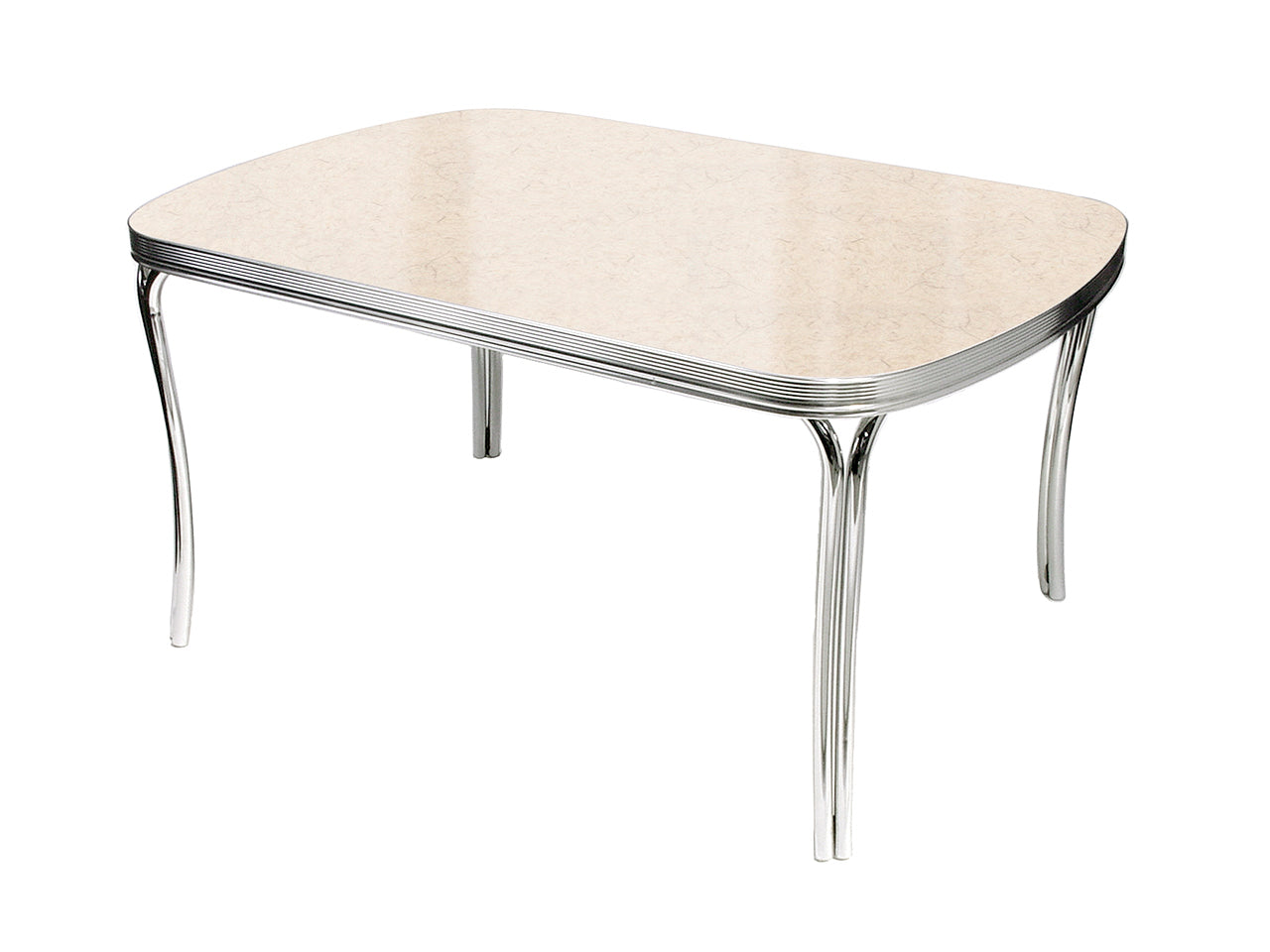 TO-27 - Table 4 Pieds Chrome coloris Blanc antique