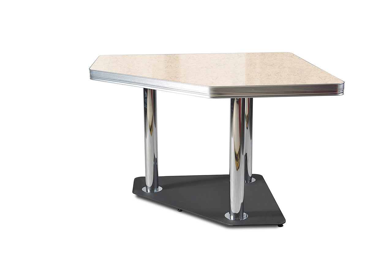 TO-30 - Table D'Angle Chrome coloris Blanc antique - vue 1