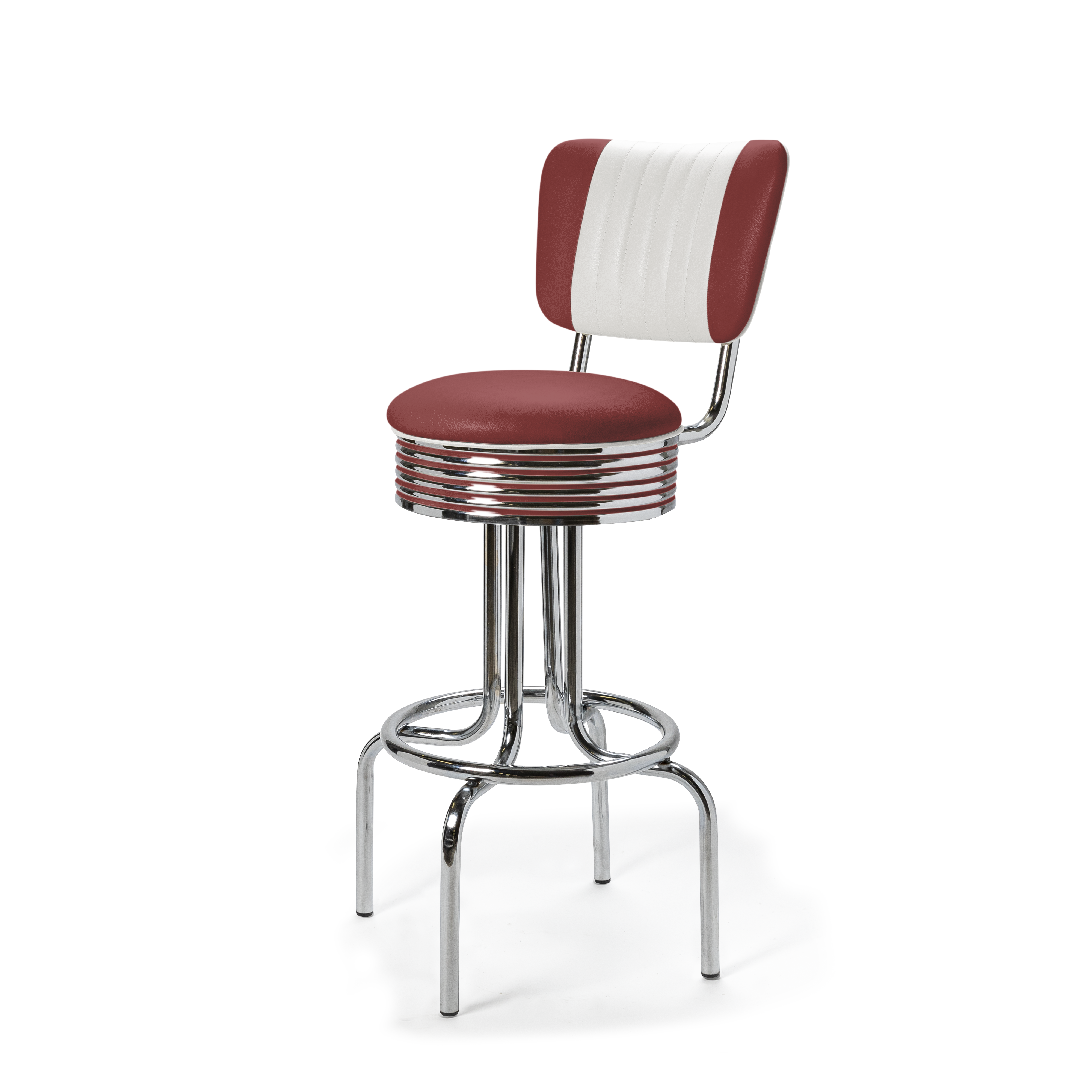 Airline - 77cm - Liseré Blanc coloris Rouge rubis