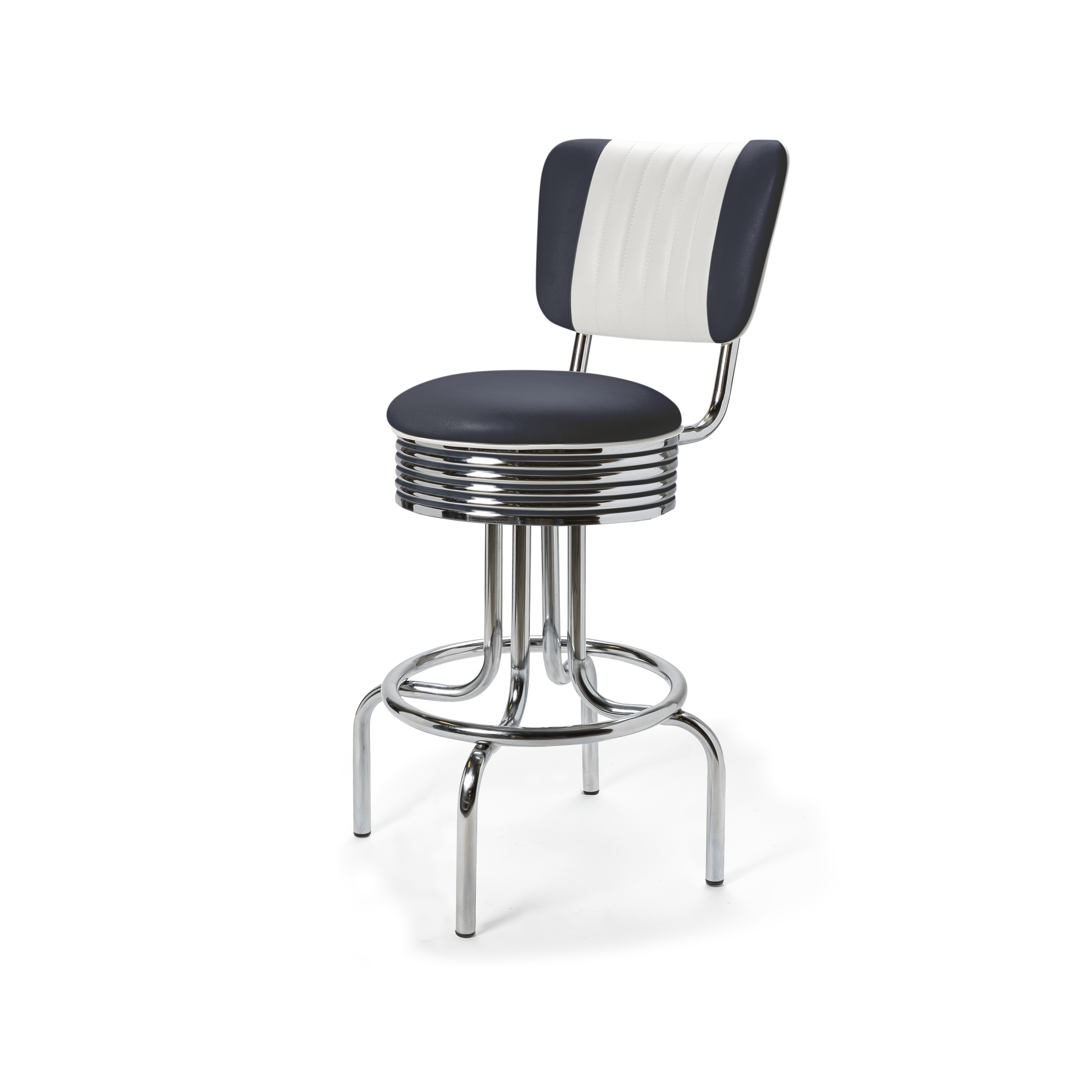 Airline - 66cm - Dossier Cannelé - Liseré Blanc coloris Bleu marine