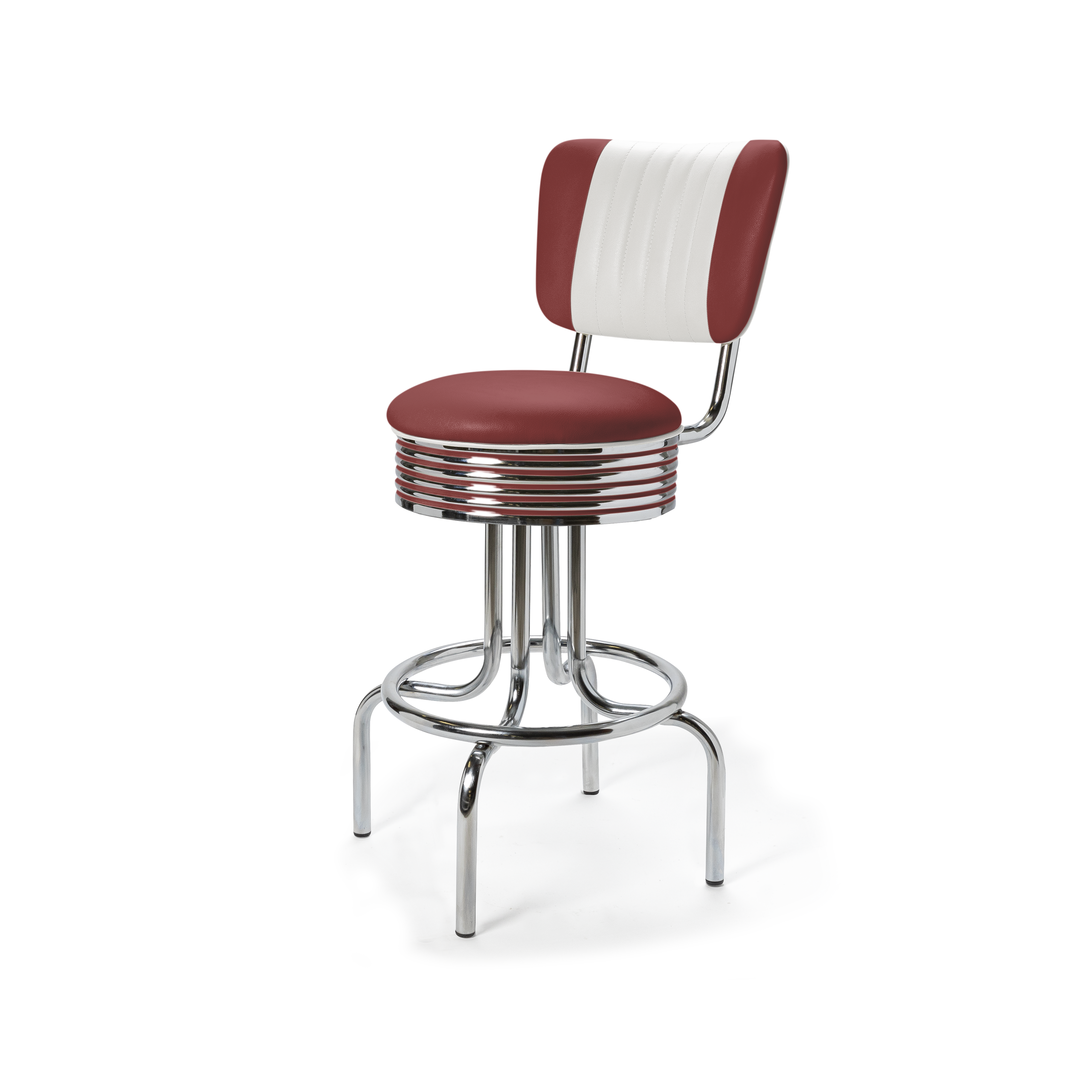 Airline - 66cm - Dossier Cannelé - Liseré Blanc coloris Rouge rubis