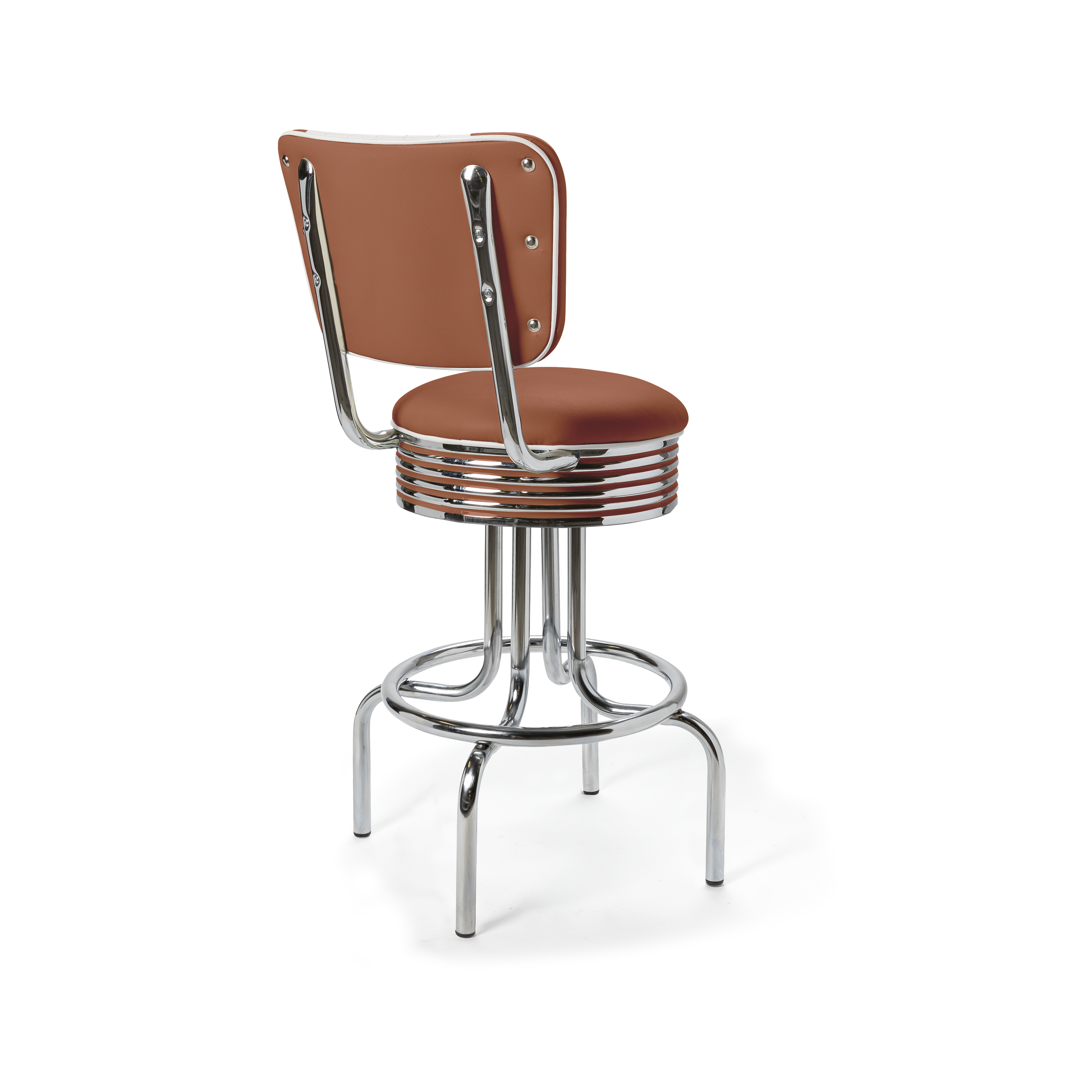 Airline - 66cm - Dossier Cannelé - Liseré Blanc coloris Terracotta - vue arrière