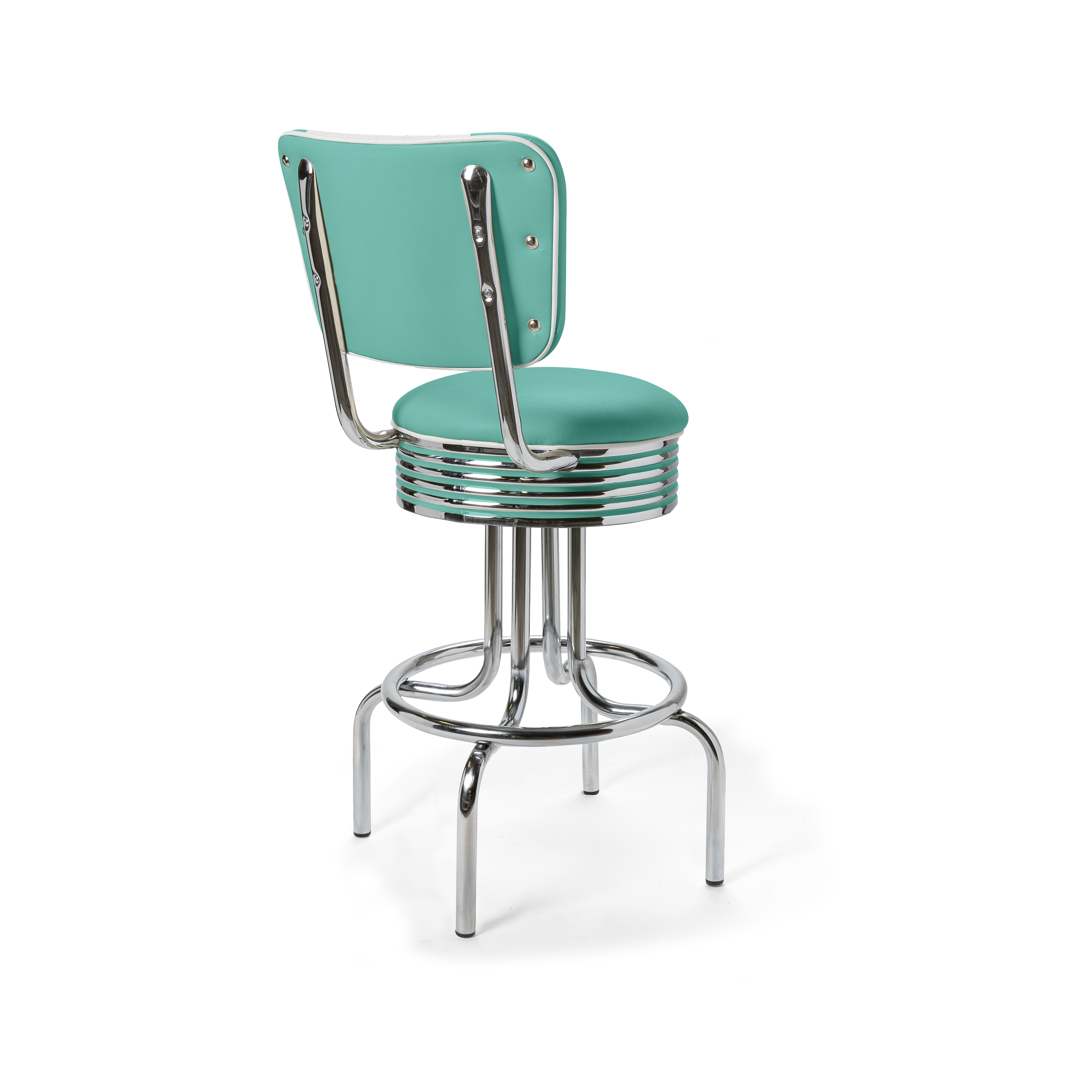 Airline - 66cm - Dossier Cannelé - Liseré Blanc coloris Turquoise - vue arrière