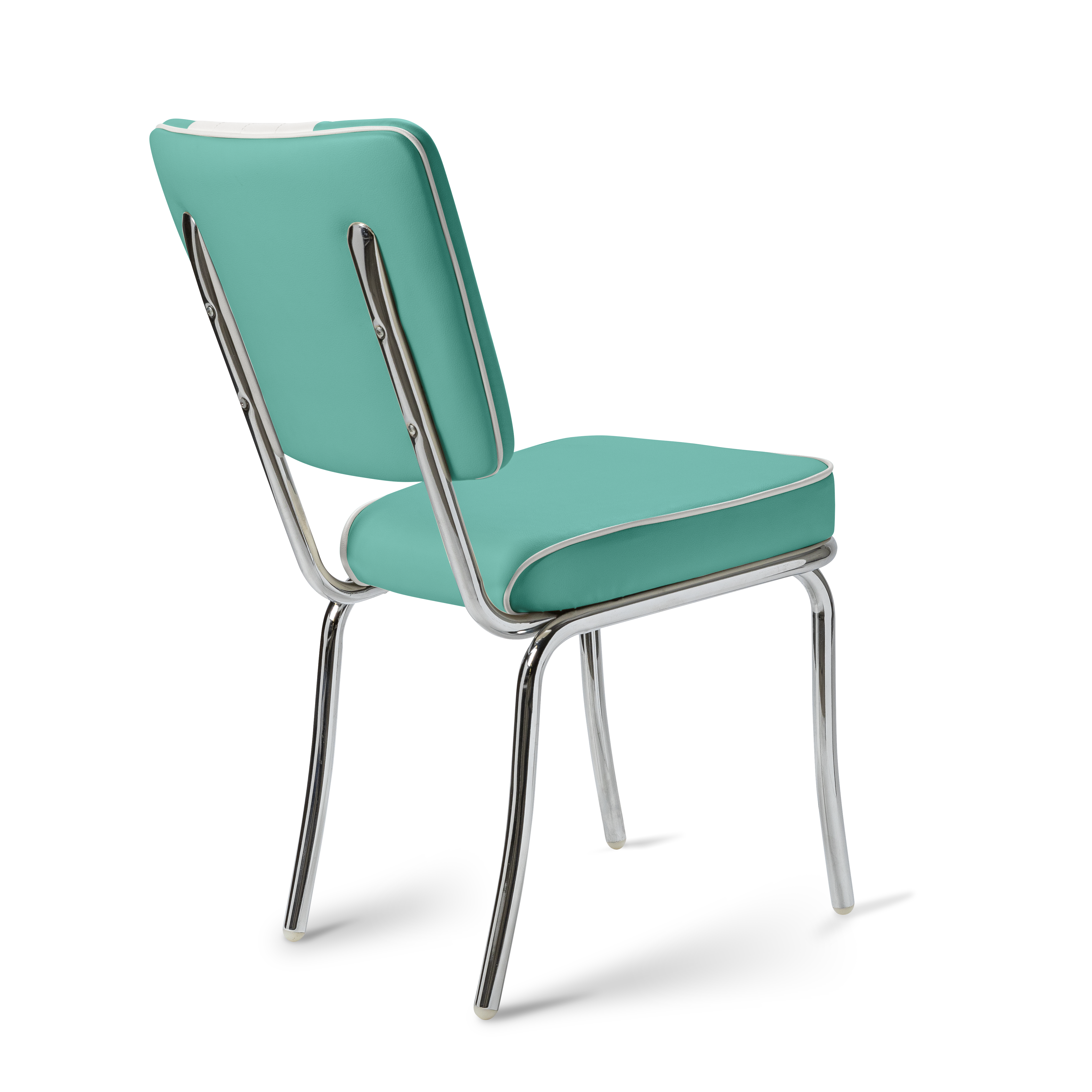 Arcade - Dossier Cannelé - Liseré Blanc coloris Turquoise - vue arrière