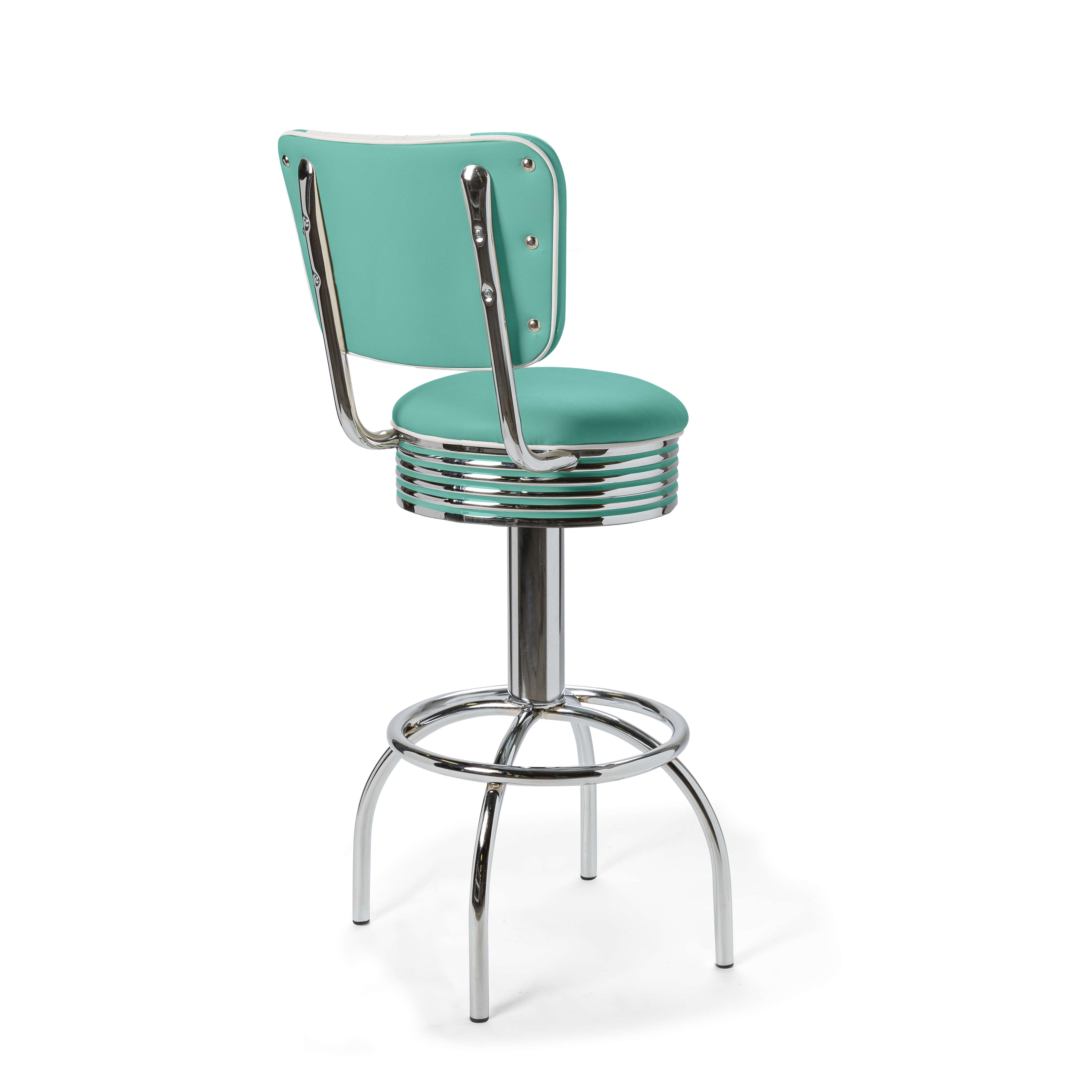 Comet - 77cm - Dossier Cannelé - Liseré Blanc coloris Turquoise - vue arrière