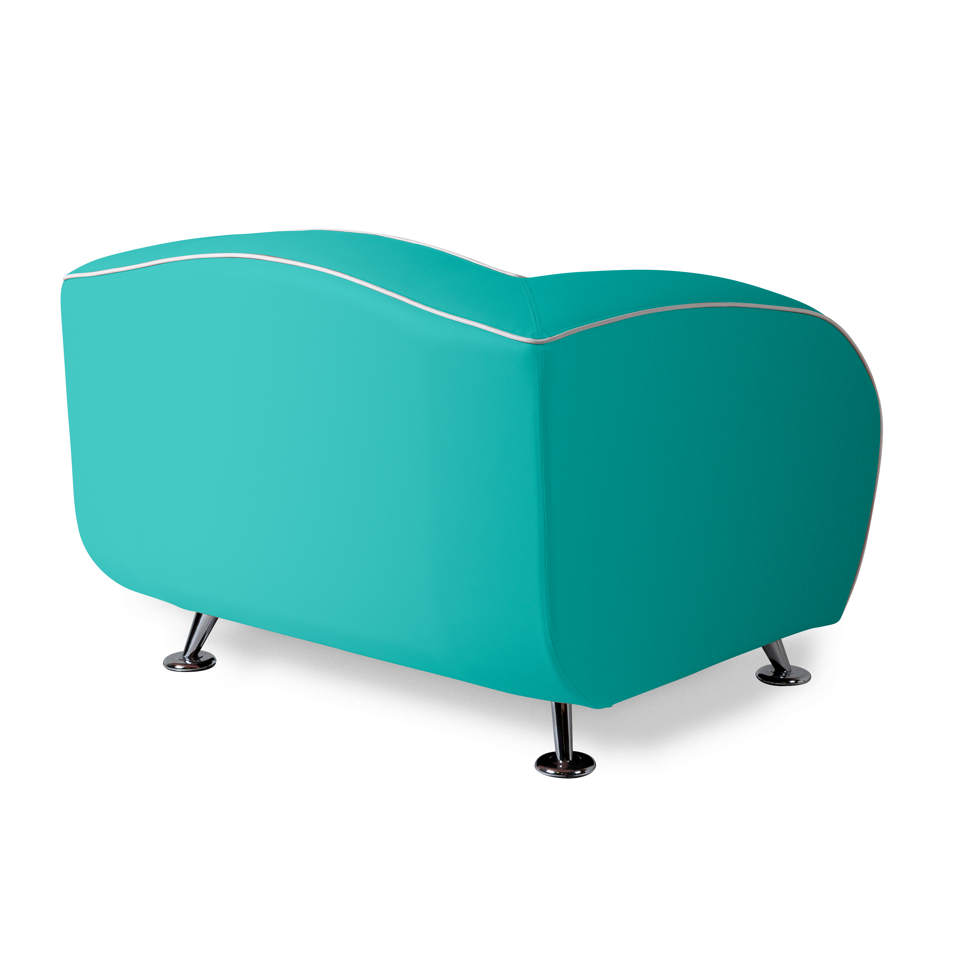 Delucas - Dossier Cannelé - Liseré Blanc coloris Turquoise - vue arrière