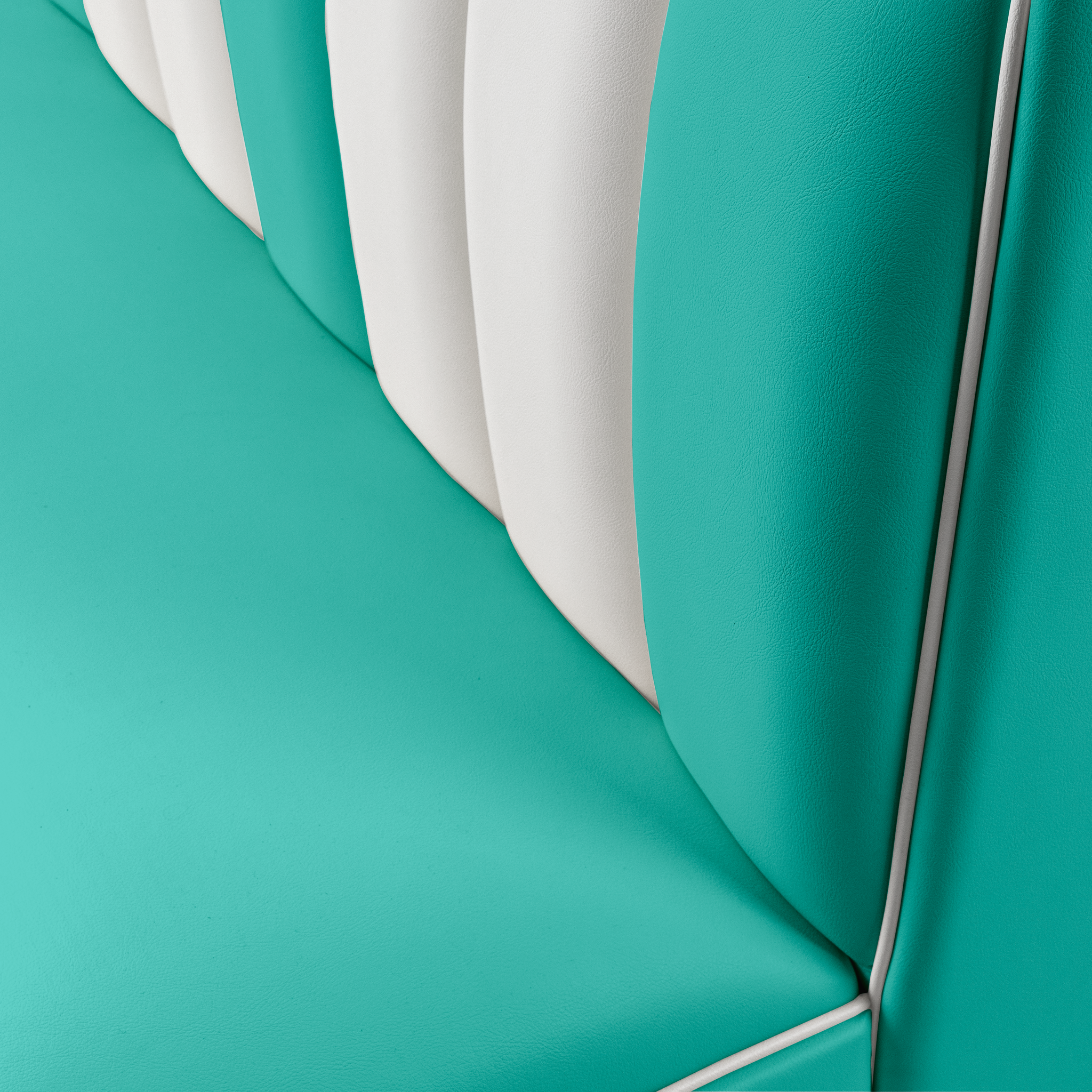 Banquette Diner coloris Turquoise - détail couture