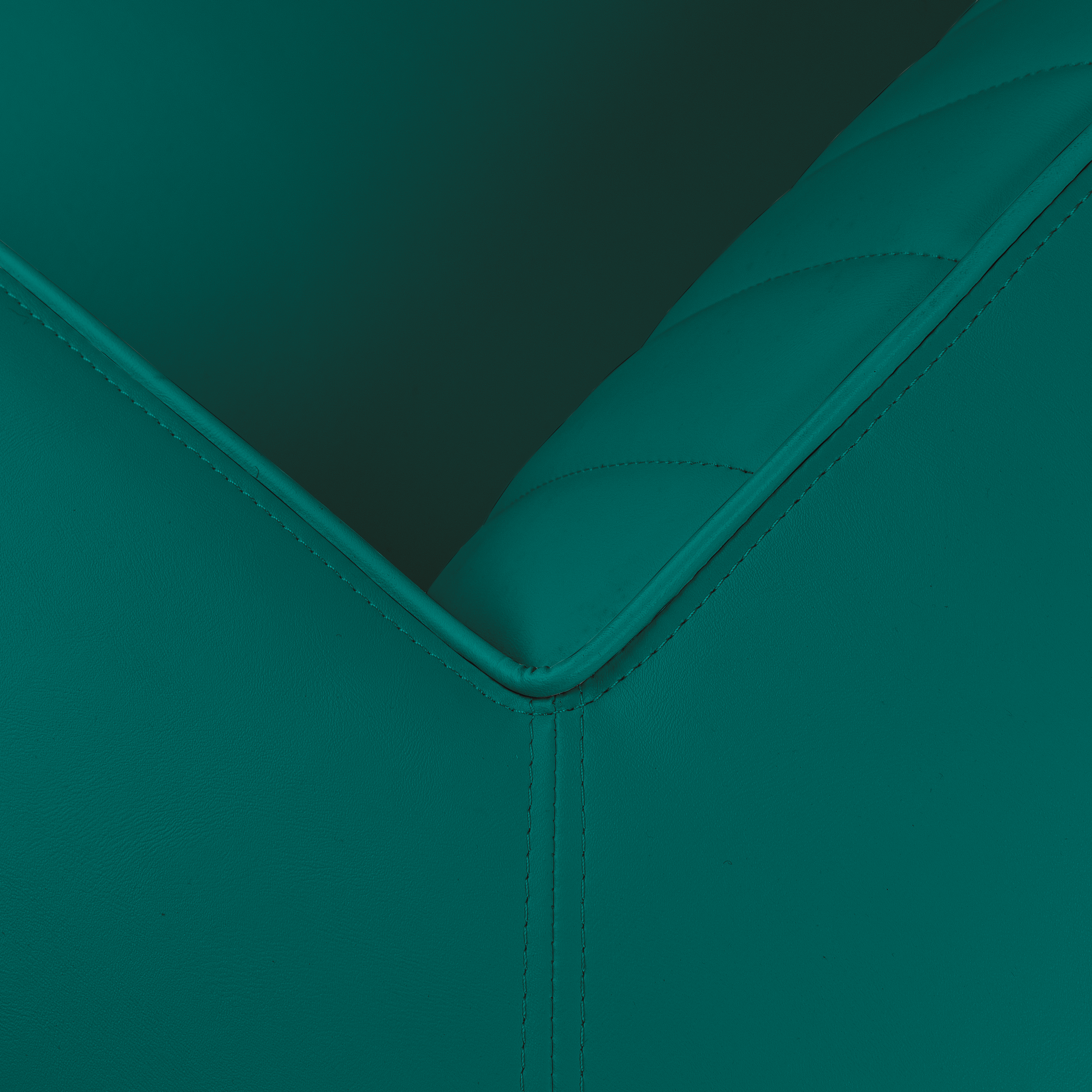 Delucas - Liseré ton sur ton coloris Bleu pétrole - détail couture