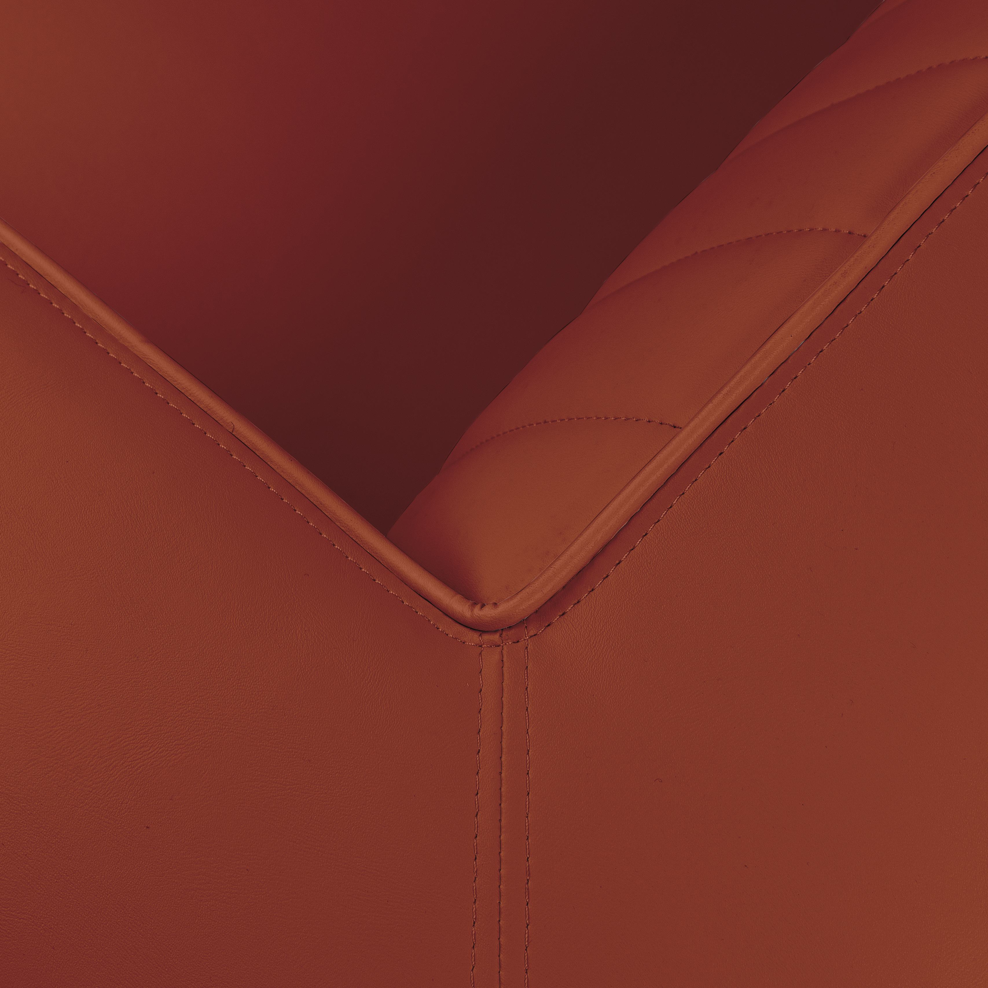 Delucas - Liseré ton sur ton coloris Terracotta - détail couture