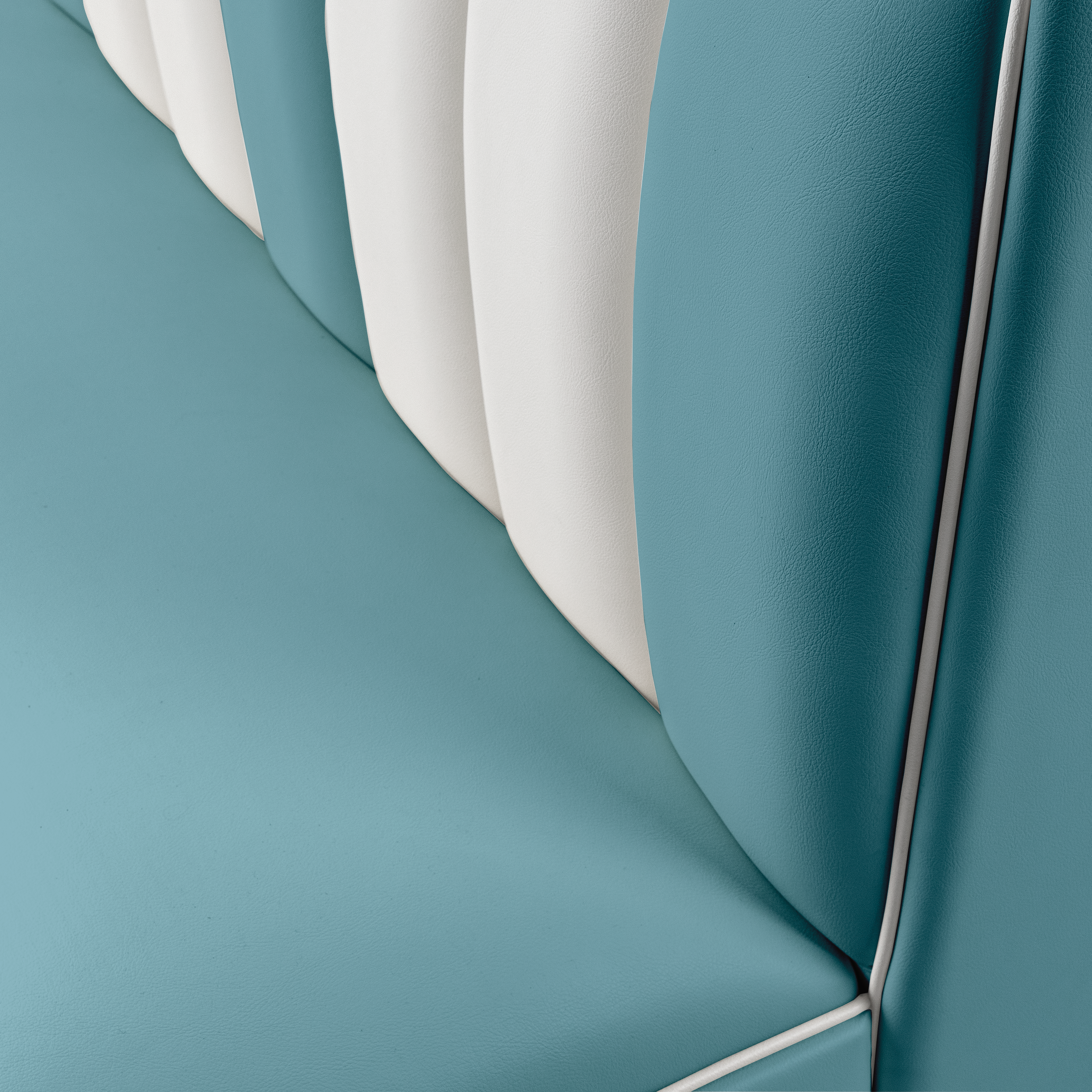 Banquette Diner coloris Bleu - détail couture