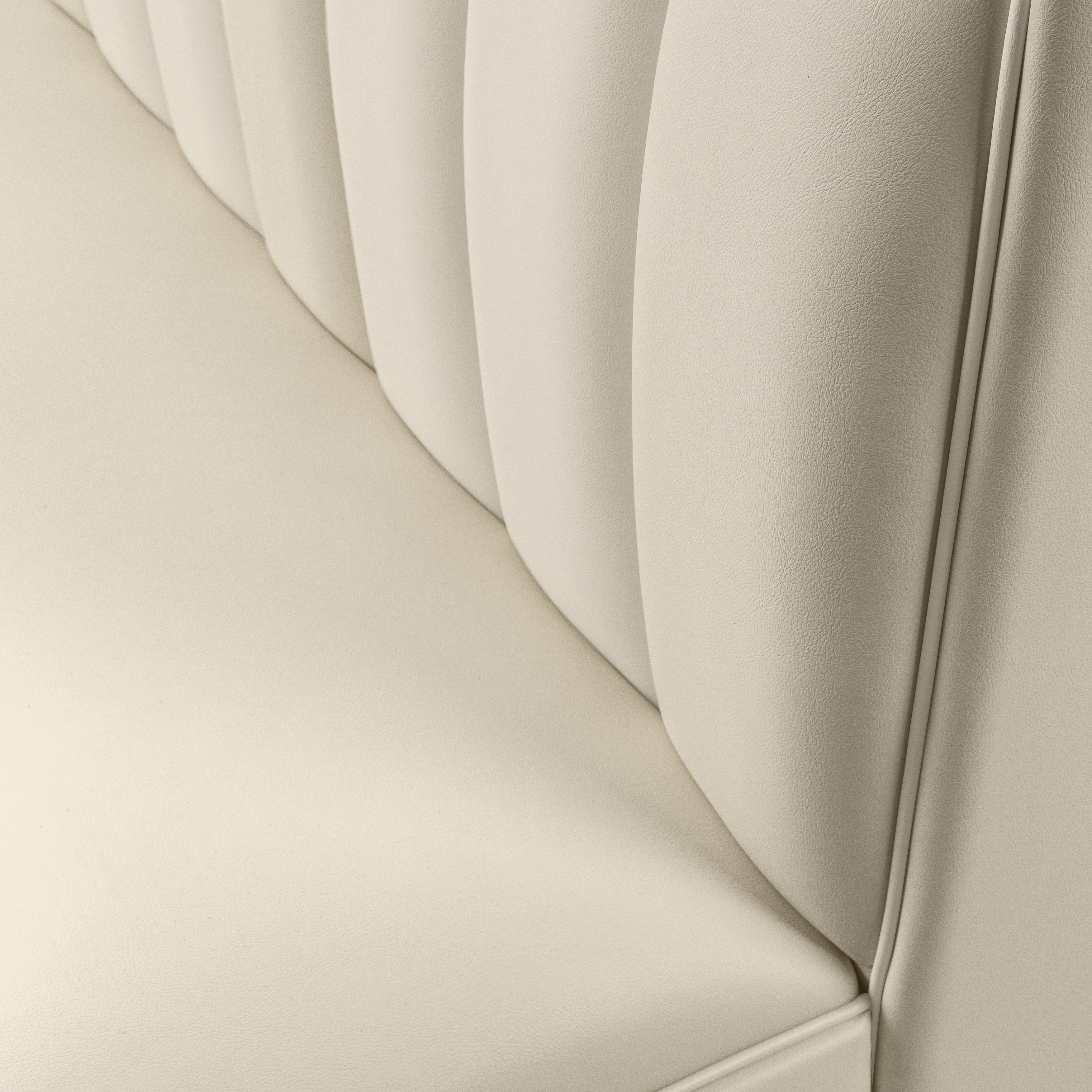 Banquette Diner coloris Blanc cassé - détail couture