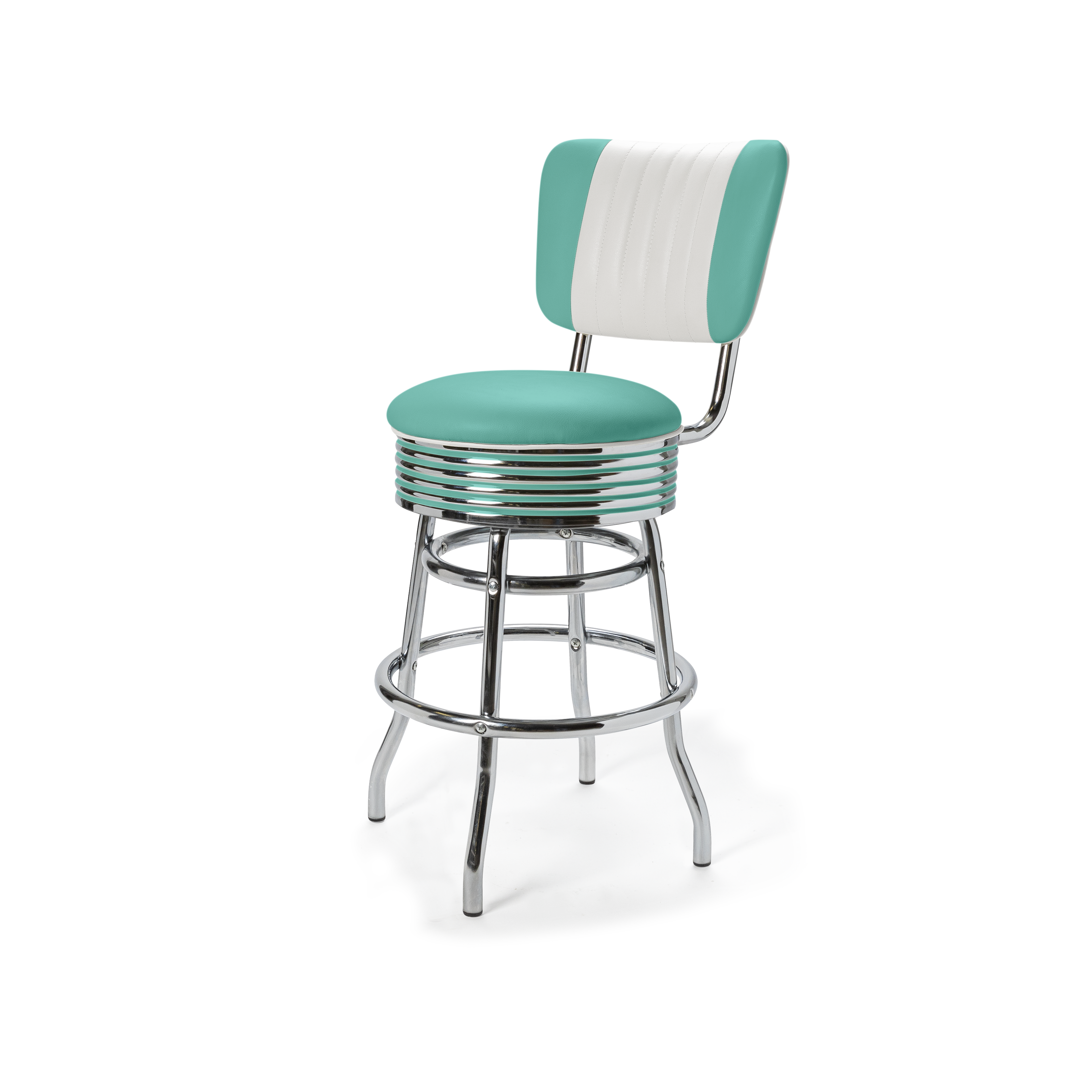 Palace - 66cm - Dossier Cannelé - Liseré Blanc coloris Turquoise