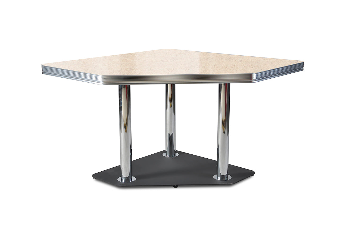 TO-30 - Table D'Angle Chrome coloris Blanc antique - vue 2