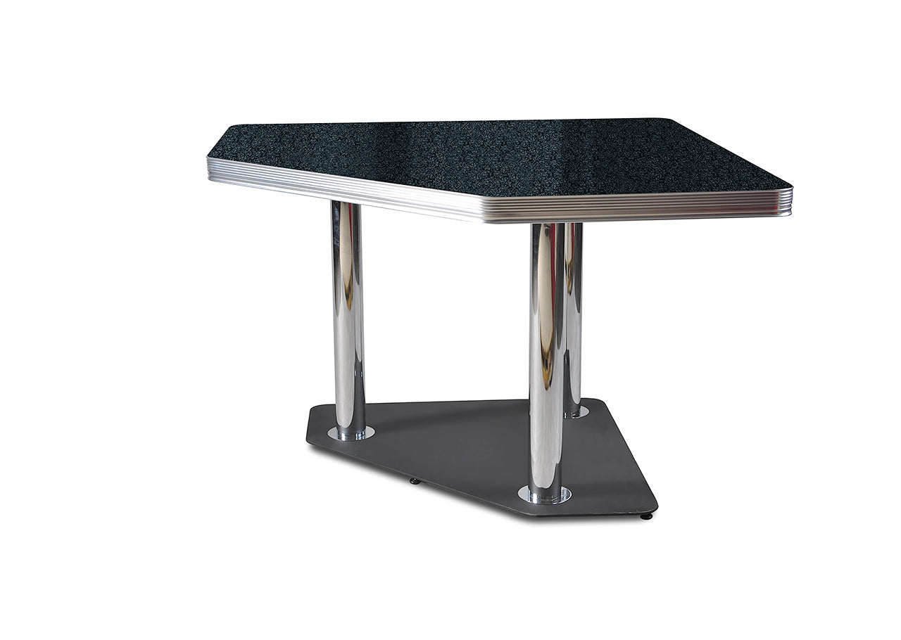 TO-30 - Table D'Angle Chrome coloris Noir effet pierre - vue 3