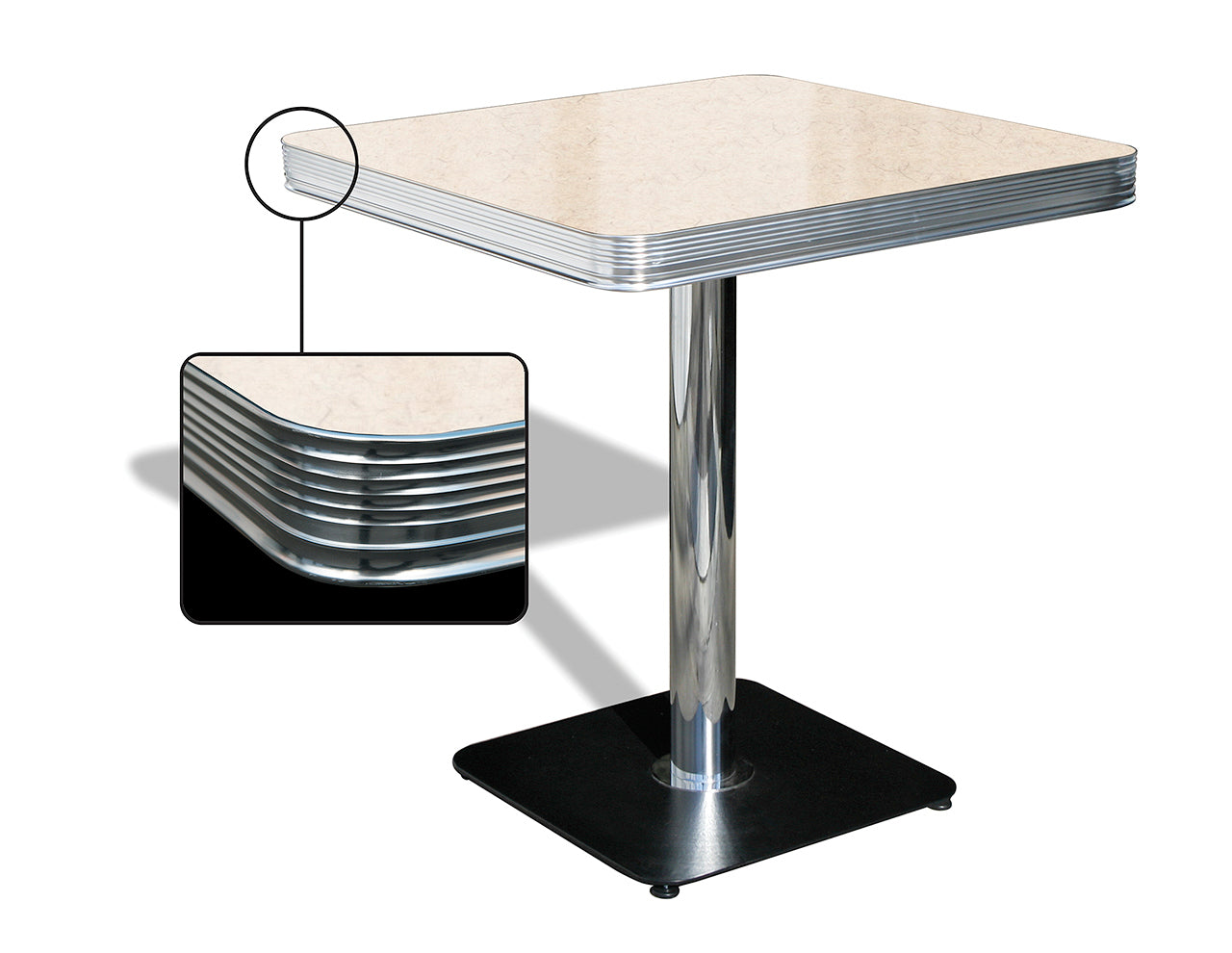 TO-23 - Table Carrée Pour Deux coloris Blanc antique